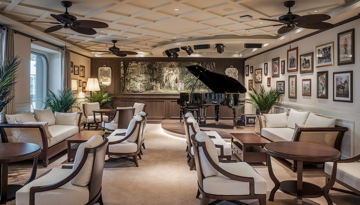 MSC World Europa 官方图：Raj Polo Tea House 茶室