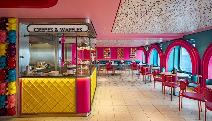 MSC World Europa 官方图：Sweet Temptations 甜品吧